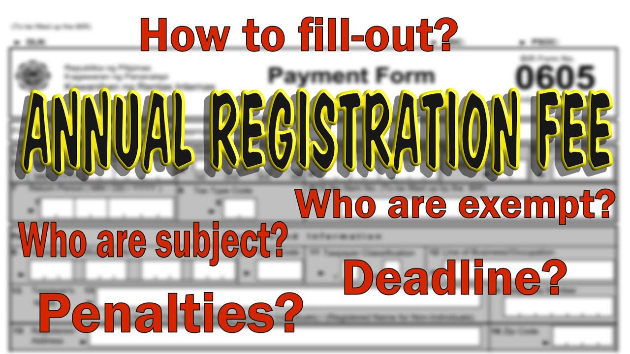 ANNUAL REGISTRATION FEE