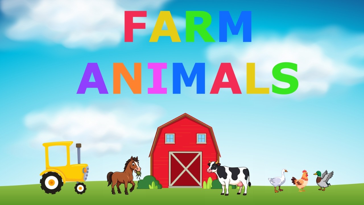 Farm Animals ｜ Learn Farm Animals Names In English ｜ Farm Animals Names for Kids to Learn ｜ Abc Song
