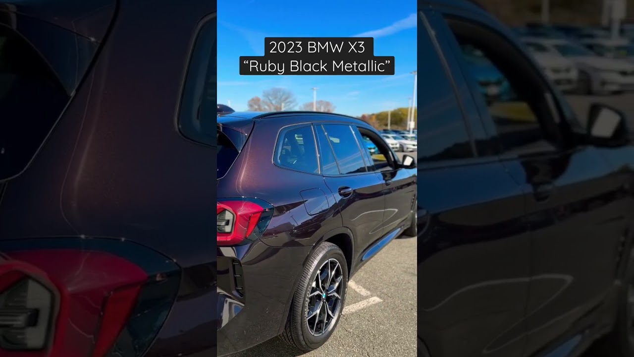2023 BMW X3 Ruby Black Metallic Special order paint on Cognac