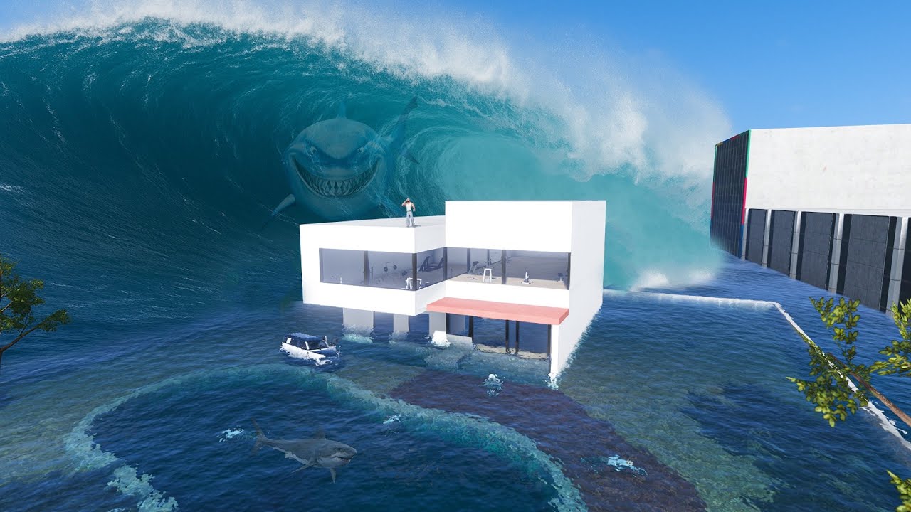 😢 Franklin Survive Tsunami in Indian Bike Driving 3D