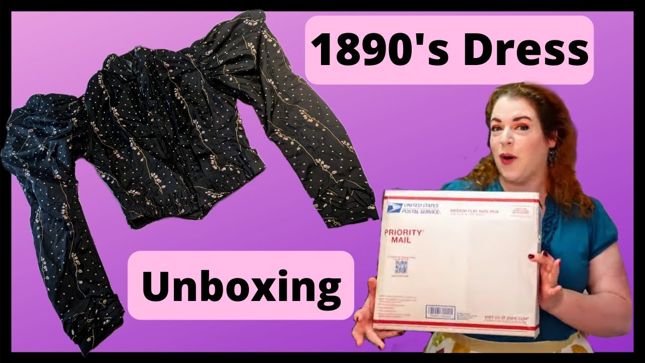 Unboxing and Examining an Antique 1890's Dress