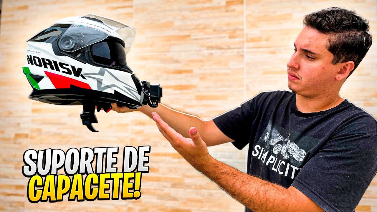 COMO FAZER SUPORTE DE GOPRO PRO CAPACETE | MOTOVLOG