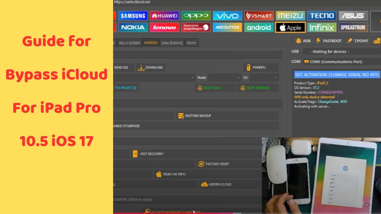 Hướng Dẫn Bypass iCloud Cho iPad Pro 10.5 iOS 17.x, Guide for Bypass iCloud For iPad Pro 10.5 iOS 17