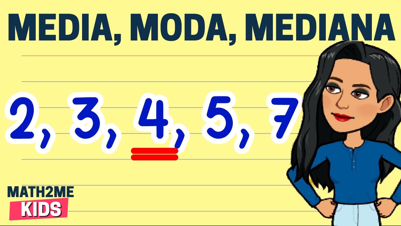 🔴  MEDIA Aritmética, MODA y MEDIANA de Datos