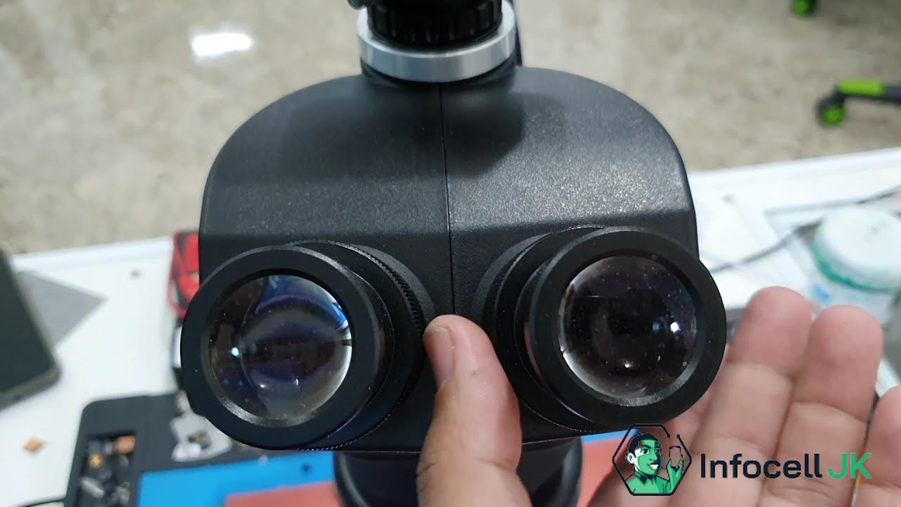 MICROSCÓPIO TRINOCULAR 70X50 + LENTE CTV 1/3