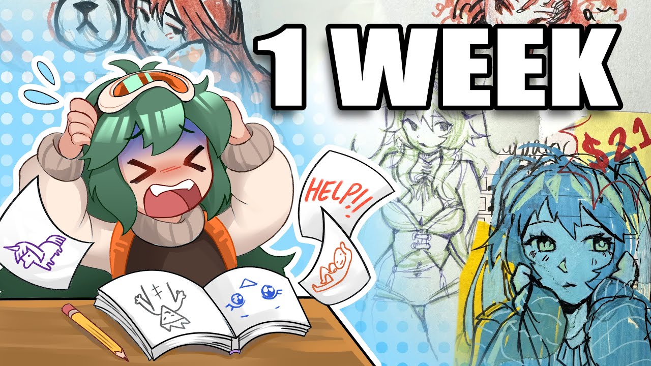 Я попробовал заполнить скетчбук за 1 неделю! | Тур по скетчбуку №3