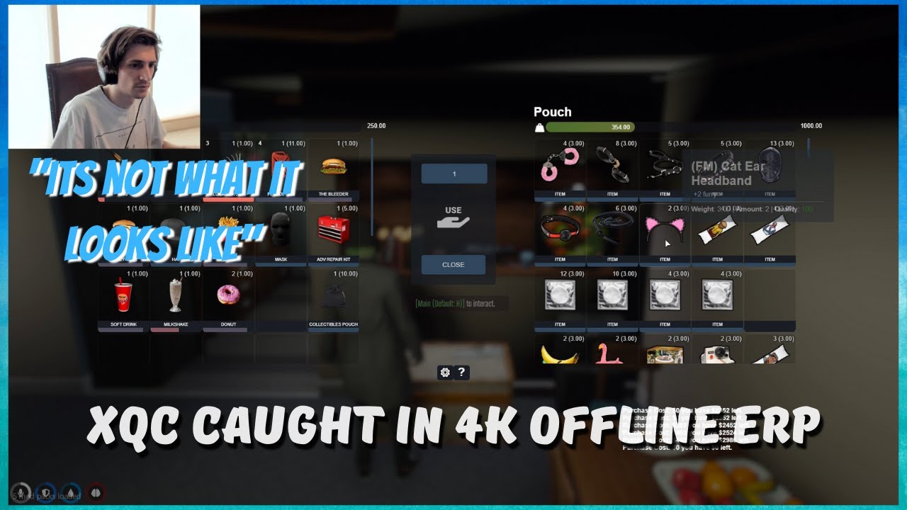 OFFLINE XQC ERP gets caught in 4K | GTA 5 RP NoPixel