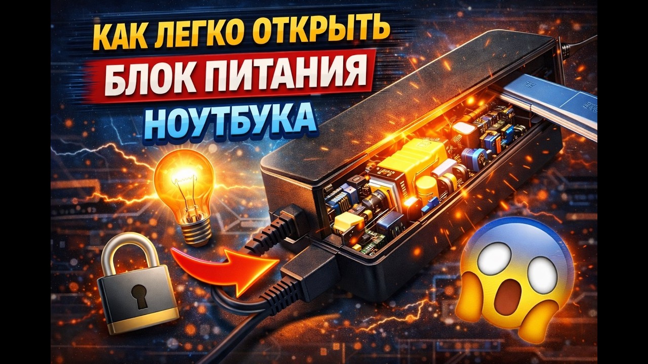 HOW TO EASILY OPEN A LAPTOP'S POWER SUPPLY