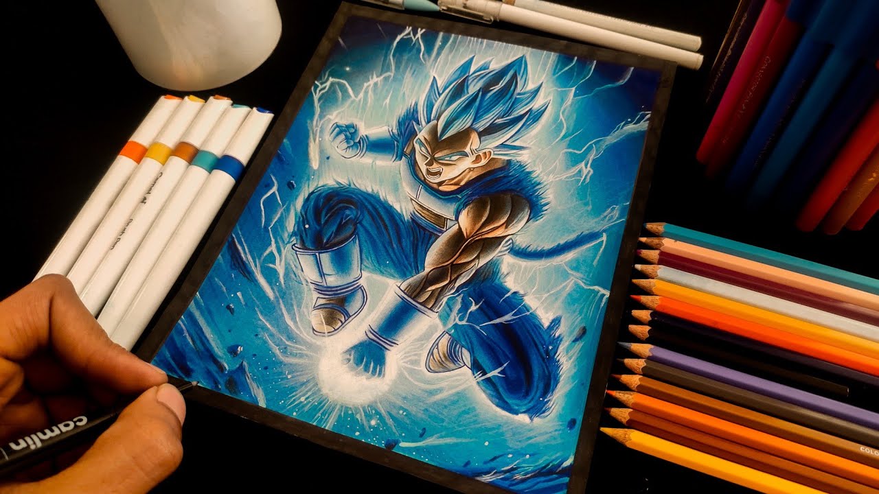 How To Draw Vegeta | Hyper Realistic Vegeta Drawing | Vegeta Aura Drawing 