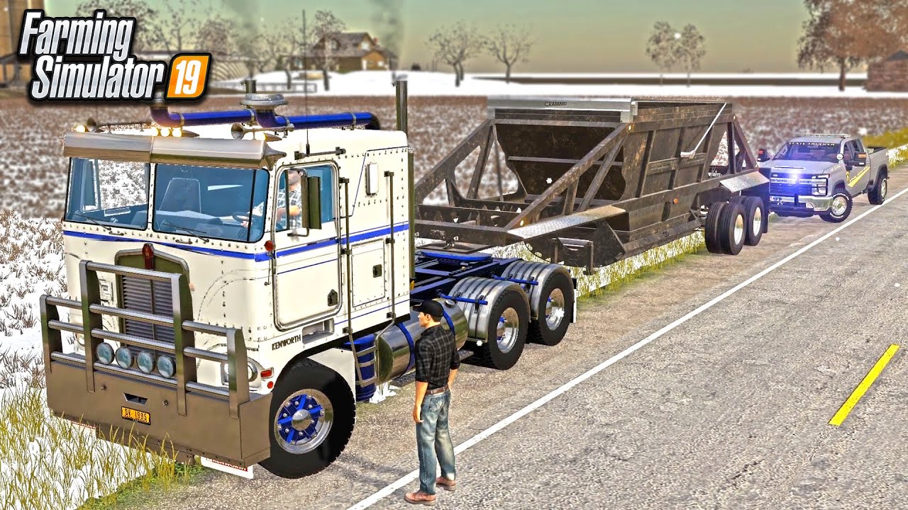 COUNTY SHERIFF PULLED ME OVER FOR STOLEN SEMI! (ROLEPLAY) | FARMING SIMULATOR 2019