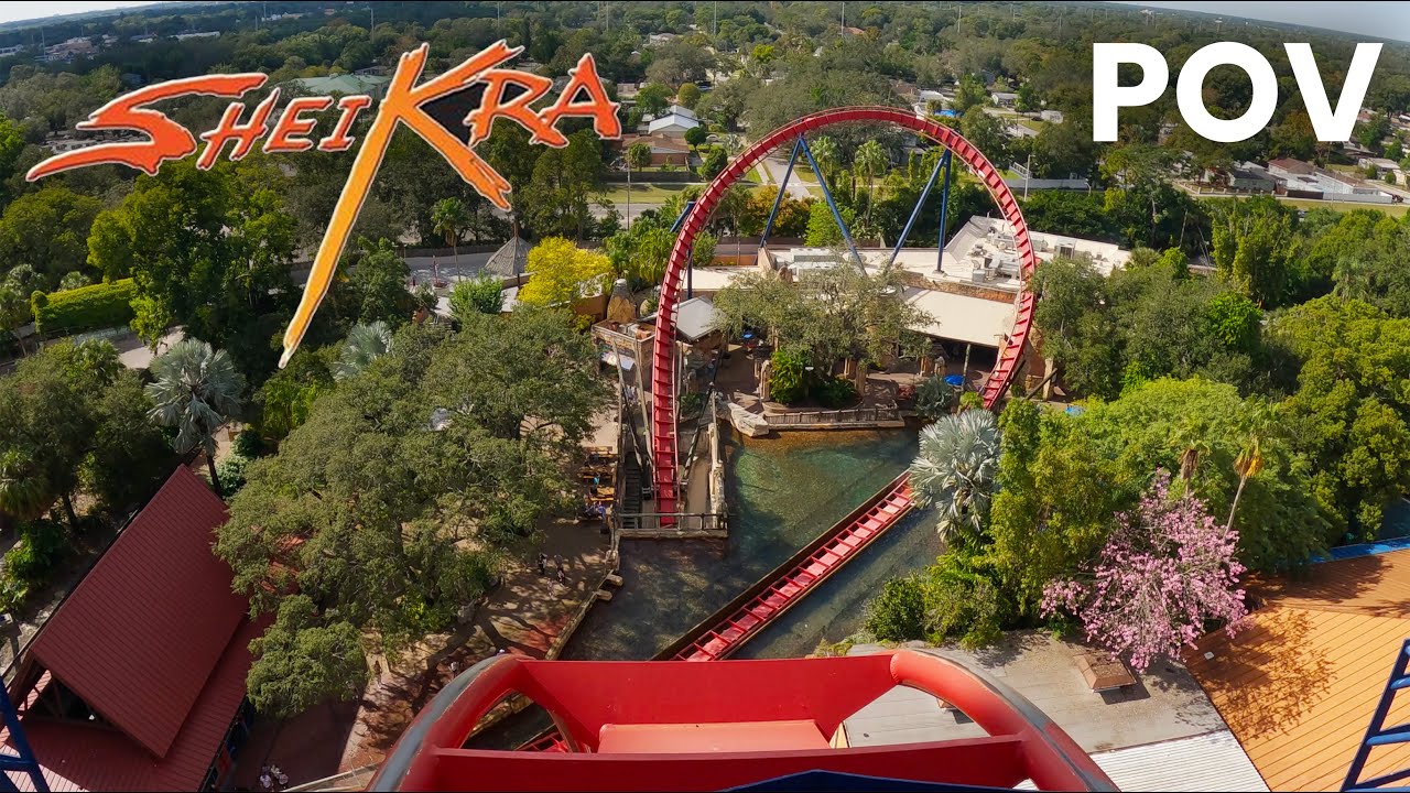 Sheikra Front Row POV Busch Gardens Tampa B&M Dive Coaster