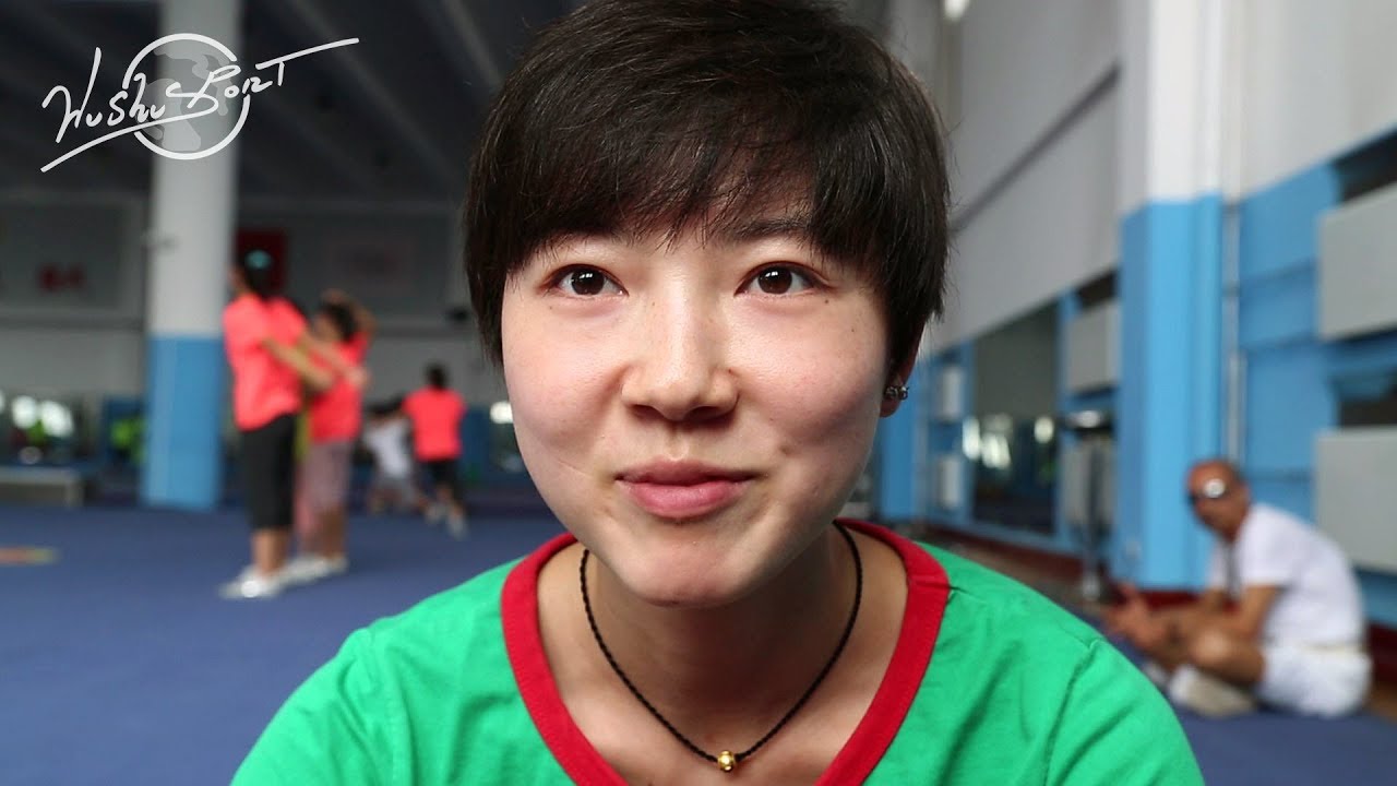 The Henan Junior Wushu Team in practice and and interview with their coach, Li Lin Lin