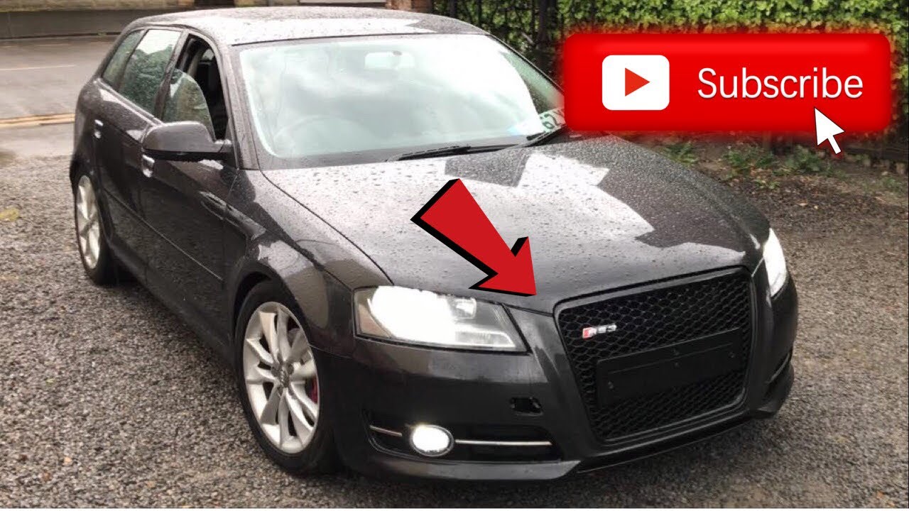 Установка решетки радиатора RS3 и светодиодных ламп головного света на Audi A3 8P с турбодизельны...