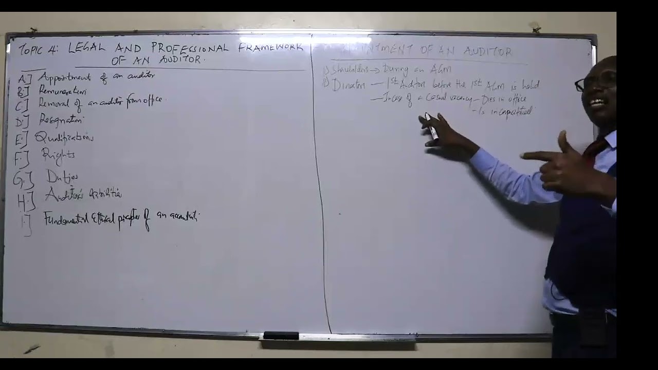 AA  LEGAL & PROFESSIONAL FRAMEWORK OF AN AUDITOR