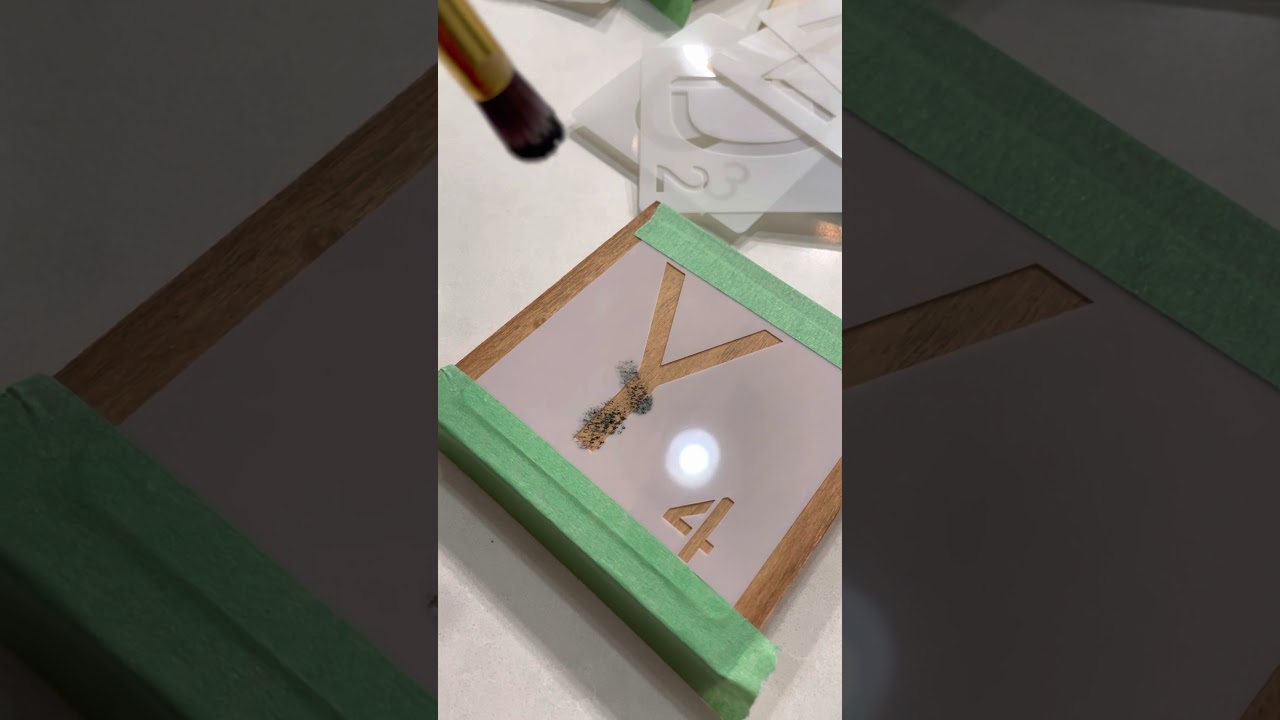 How to Stencil a Scrabble Tile