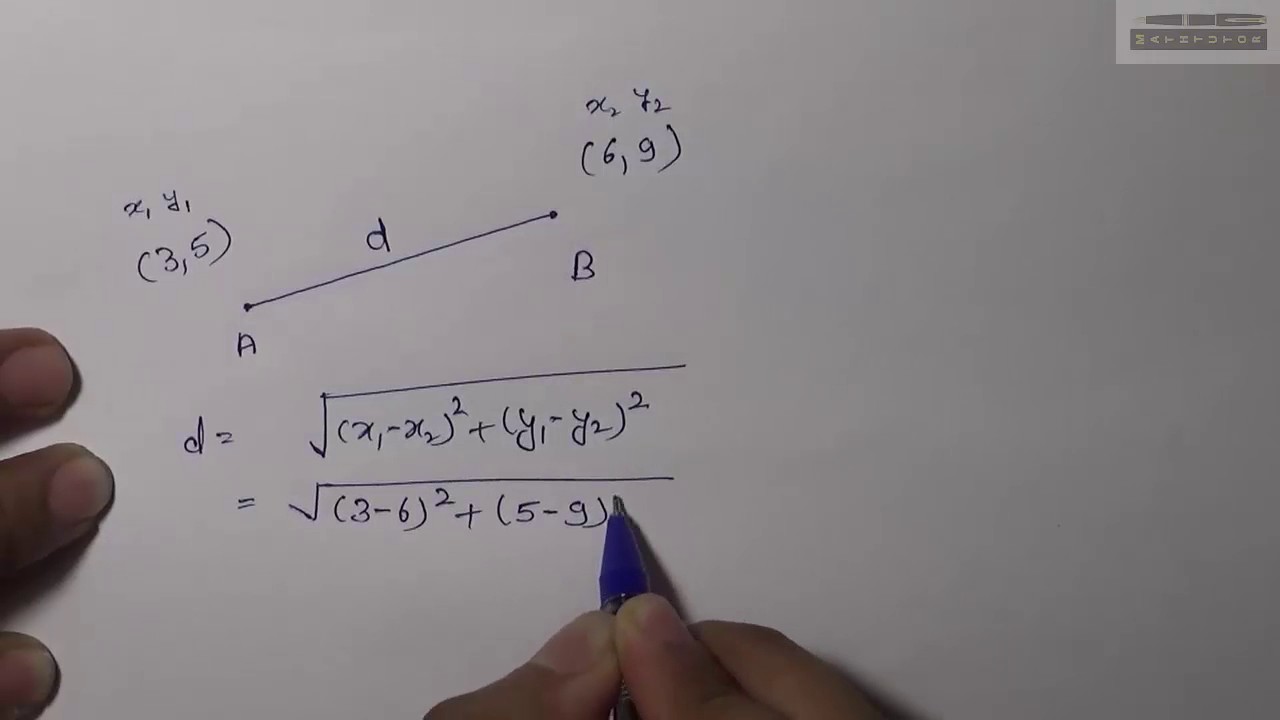 Distance Formula - How to Find Distance Between Two Points (Hindi)