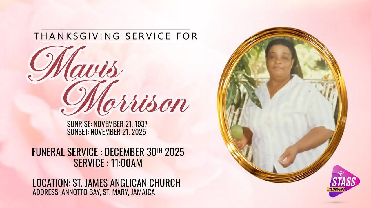 Thanksgiving Service for the Life of Mavis ‘Elaine’ Morrison | December 30 2025 | 11AM