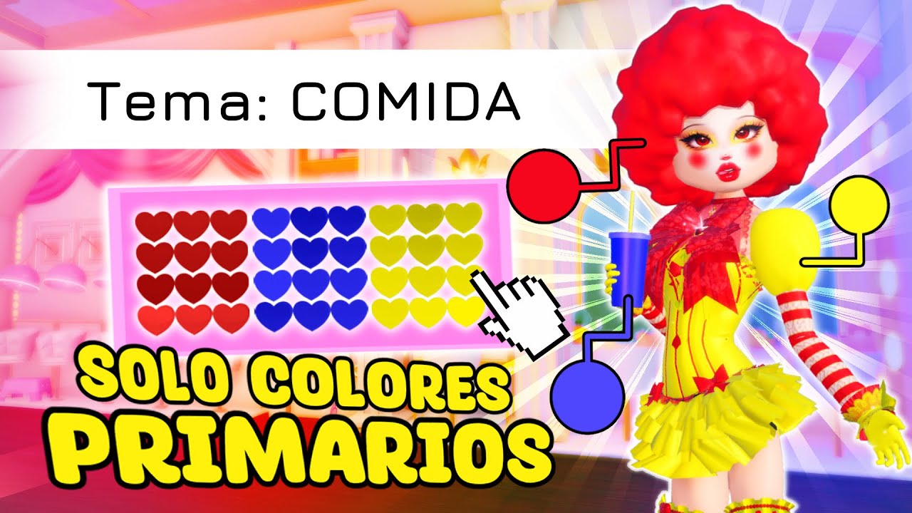 SOLO puedo USAR COLORES PRIMARIOS 🎨😰 *RETO* en Dress to Impress