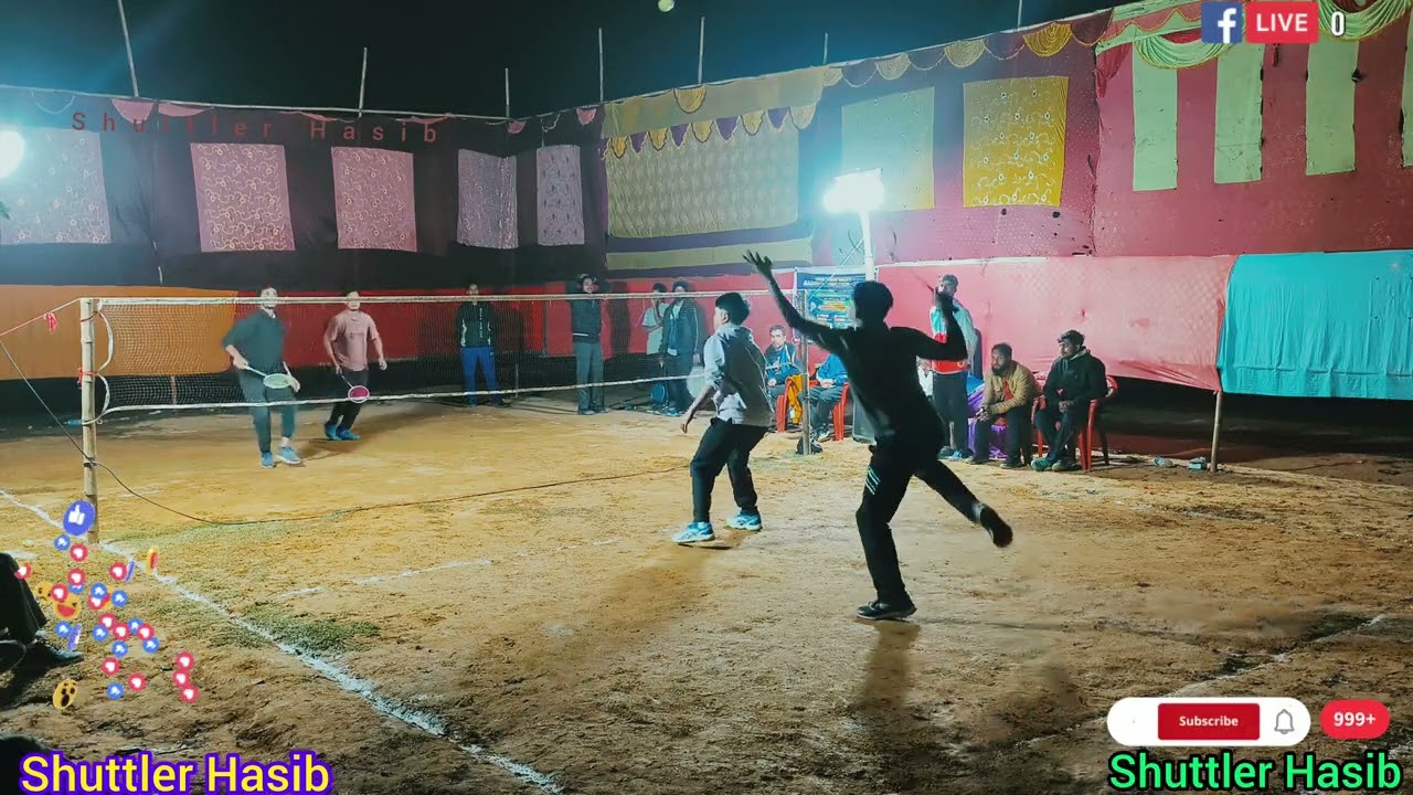 3rd 1st Match 🏸🔥 (Sakir & Jabed) vs (Saumik & Rishabh) At_Asimganj #badmintolovers #youtubeshorts  