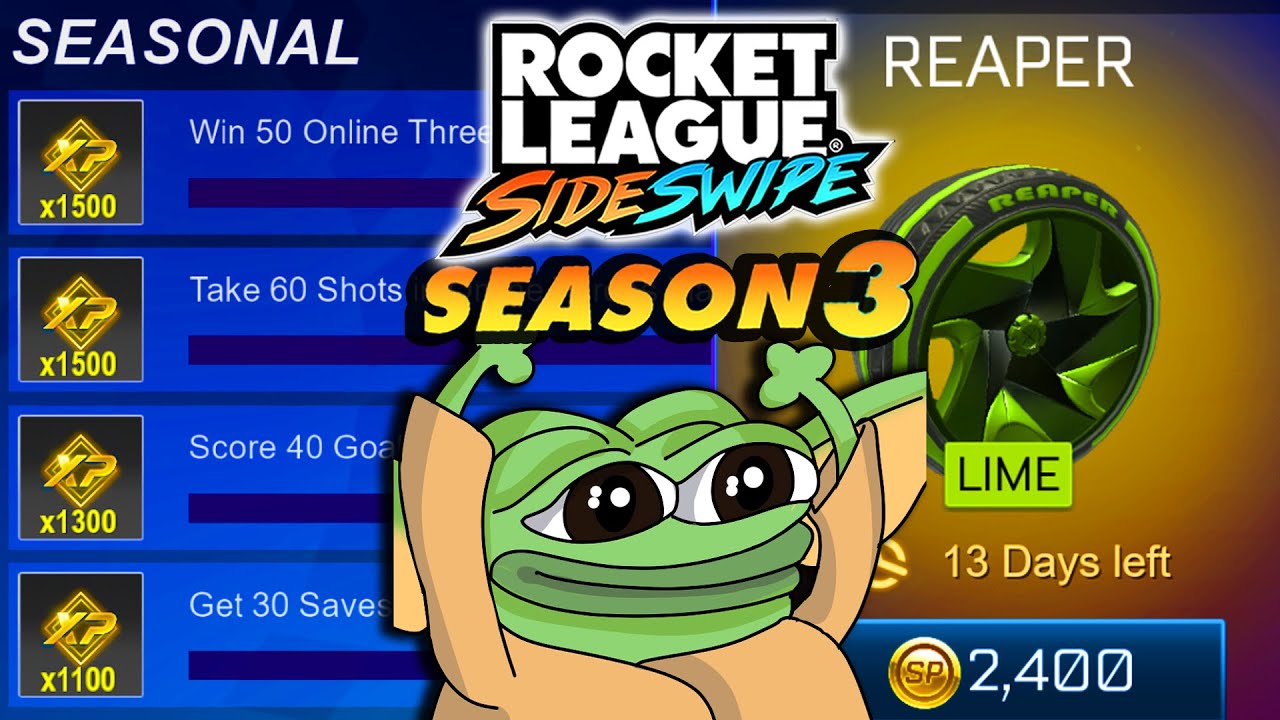 *NEW* ITEM SHOP AND SEASON 3 CHALLENGES | ROCKET LEAGUE SIDESWIPE