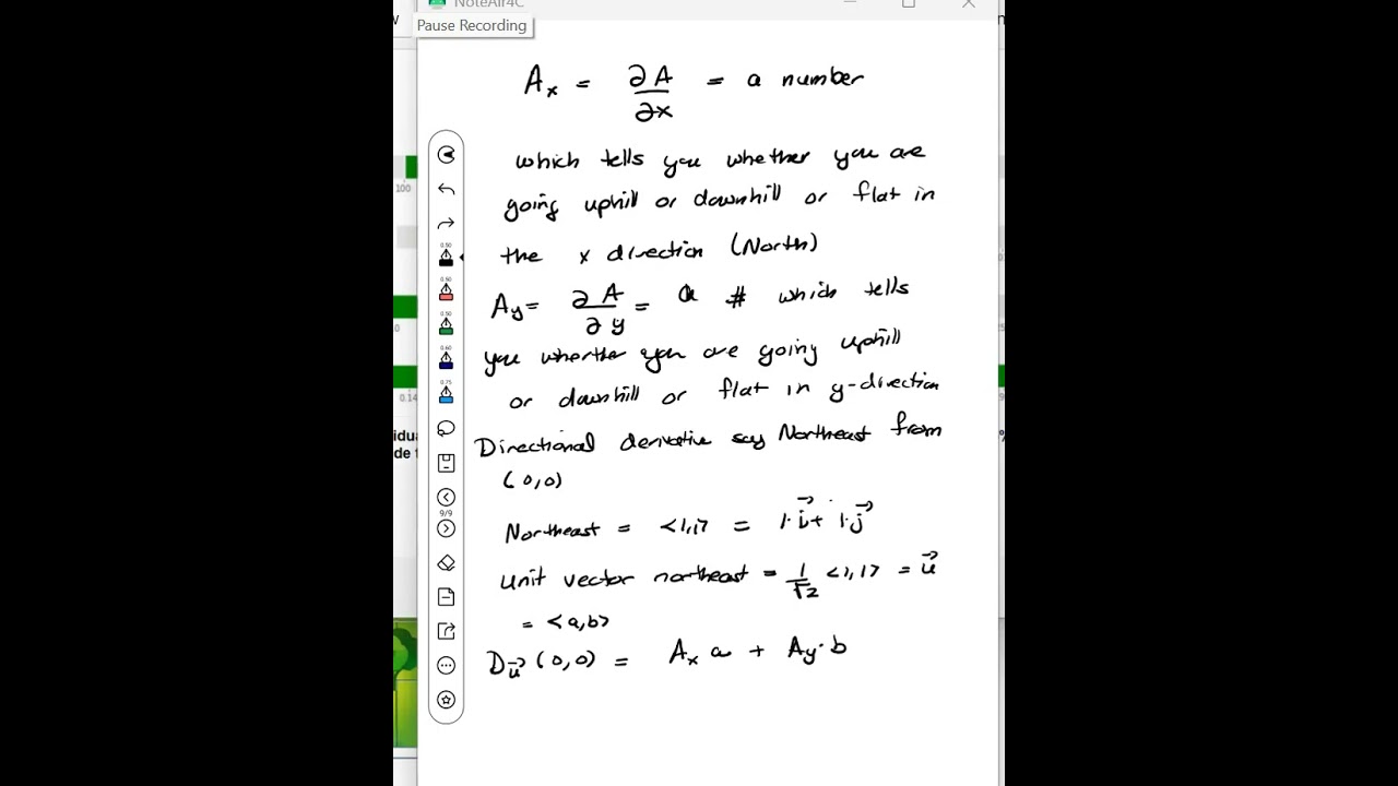 How to take a directional derivative similar to webassign