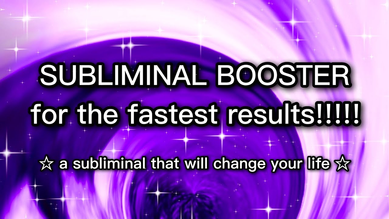SUBLIMINAL BOOSTER + listen for fast results ⚡️✨ SUBLIMINAL ✨⚡️