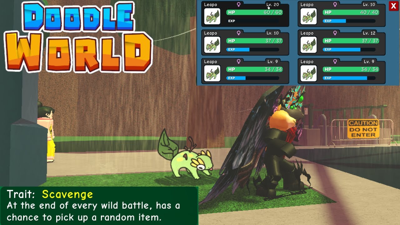 Does Having 6 LEAPOS In Your Party Increase The Chances Of SCAVENGE In DOODLE WORLD?