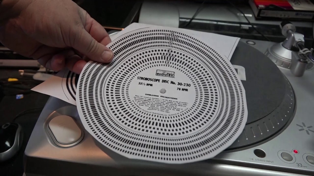 Strobe disk for turntable  speed construction