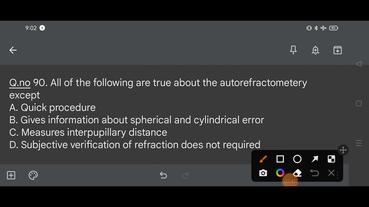 MCQs of OPTICS AND REFRACTION part -4