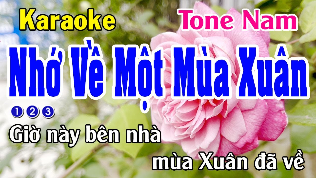 Nhớ Về Một Mùa Xuân Karaoke Tone Nam - Nhạc Sống - Nhật Dũng KB
