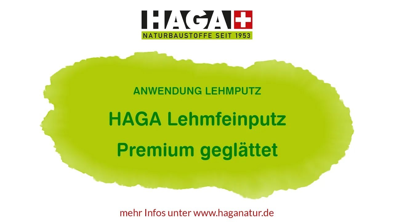 Wände natürlich mit HAGA gestalten: HAGA Lehmfeinputz Premium geglättet