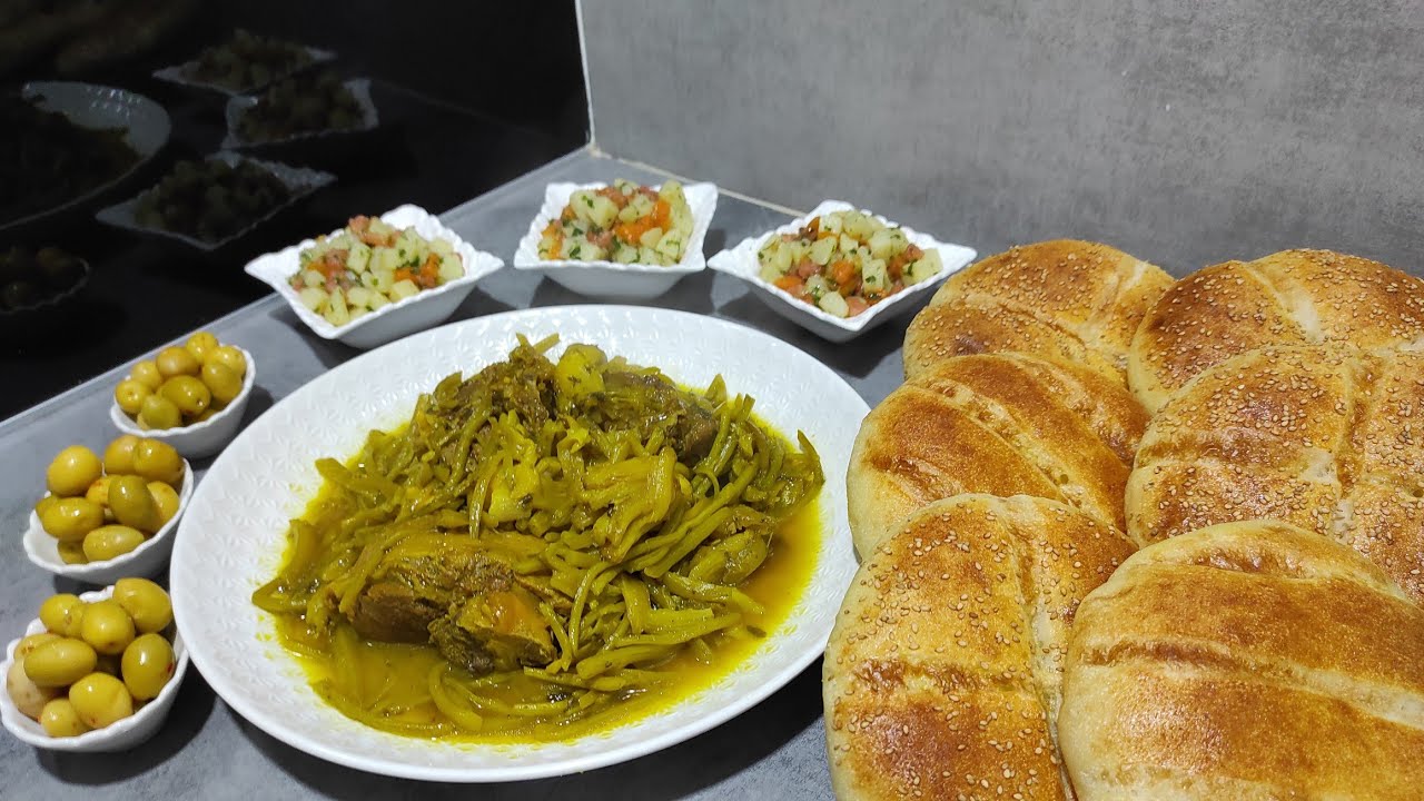 طبق مغربي اللحم بالقرنينة بنينة وصحية مع خبيزات ديال الدار 😋