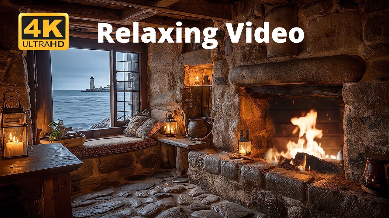 Cozy Fireplace 4K Video (3 Hours).Fireplace with Crackling Fire Sounds,Fireplace Ambience Video