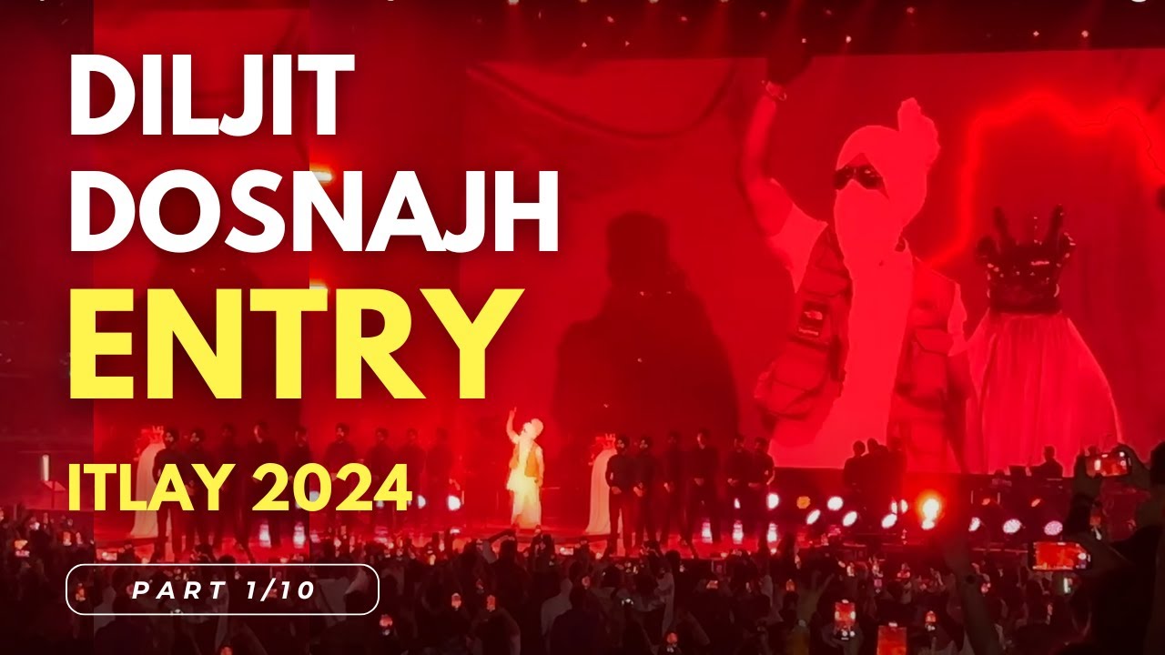 Diljit Dosanjh Entry | G.O.A.T song | Milano Concert 2024