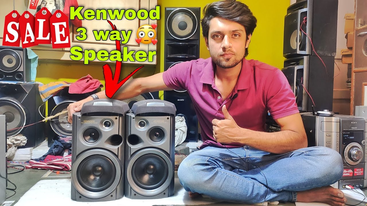 PRICE ₹6000/- Kenwood 100+100w rms Bookshelf heavy bass rich quality sound speaker ❤