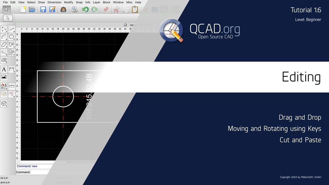 QCAD - 1.6 Editing