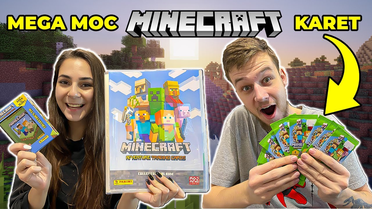 OTEVÍRÁME MINECRAFT SBĚRATELSKÉ KARTY⛏💎 - Áďa a Pája