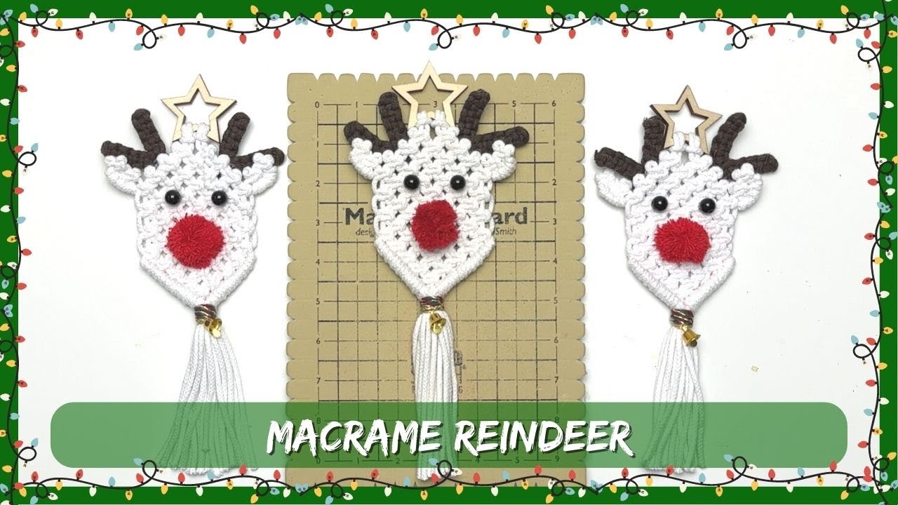 DIY Macrame Christmas Reindeer TUTORIAL, Macrame Rudolph