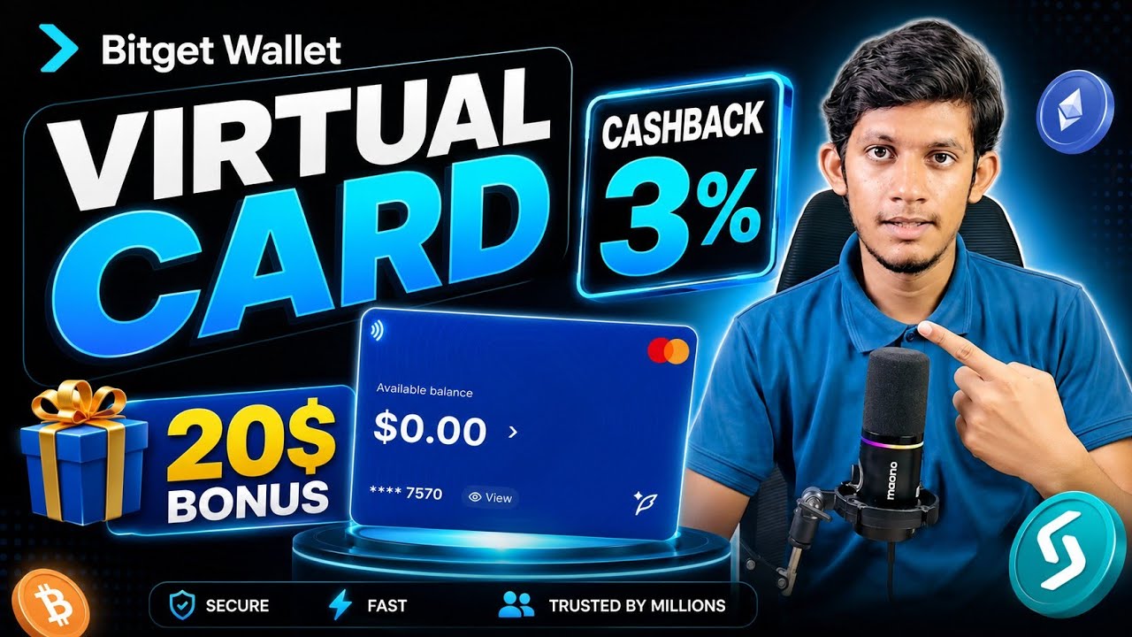 Bitget  wallet virtual card benigits || upto 3% cash back 