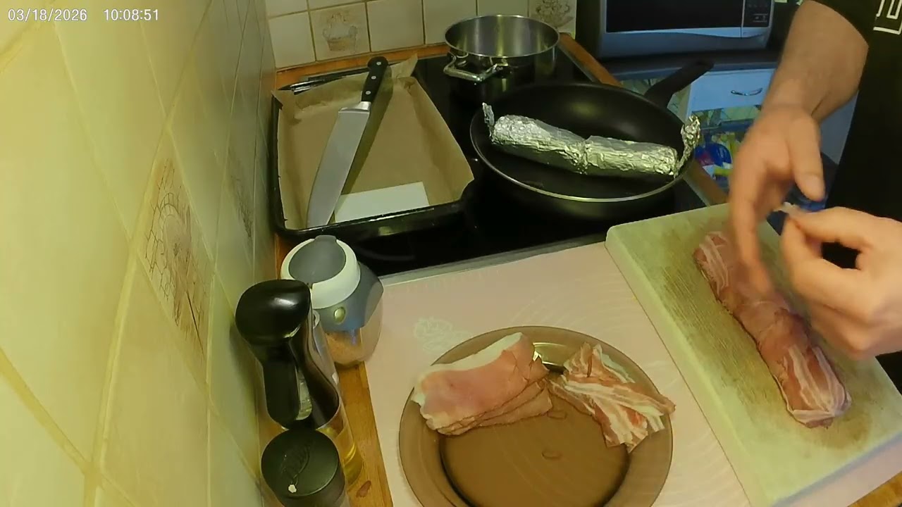 Csirketekercs sonkával-sajttal
