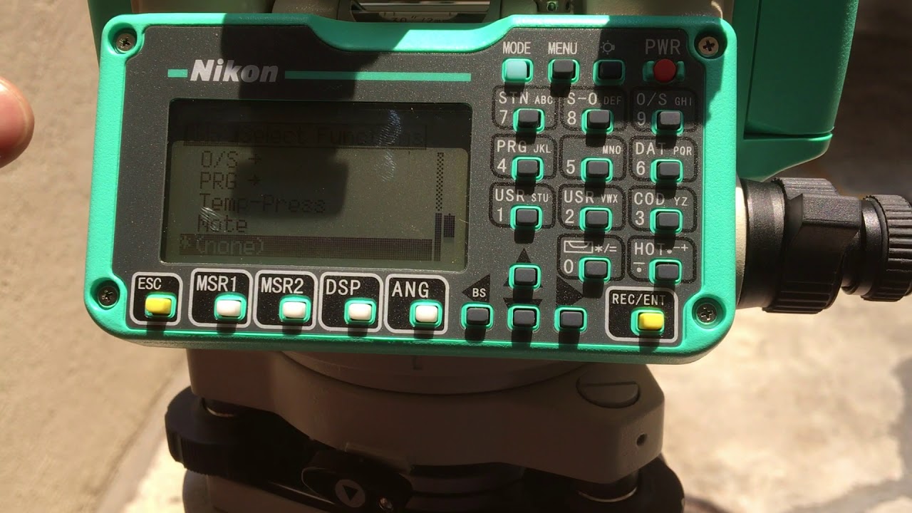 Video 3/17 How to use the Nikon Total Station NPL-322+5