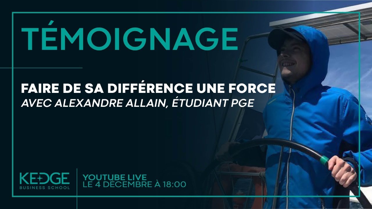 Replay | Faire de sa différence une force — Témoignage d'Alexandre Allain