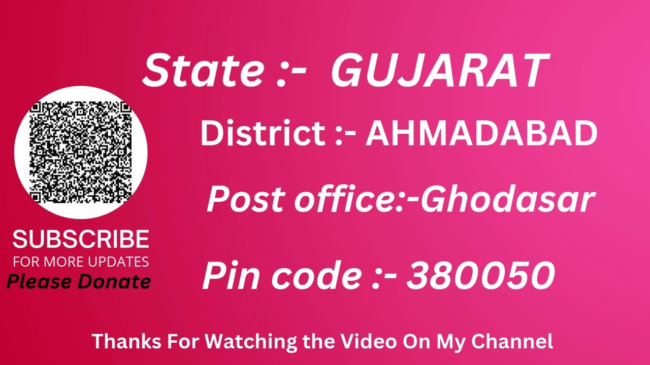 Gujarat Ahmadabad Ghodasar Ka pin code 380050 / Ahmadabad Ghodasar ka post office