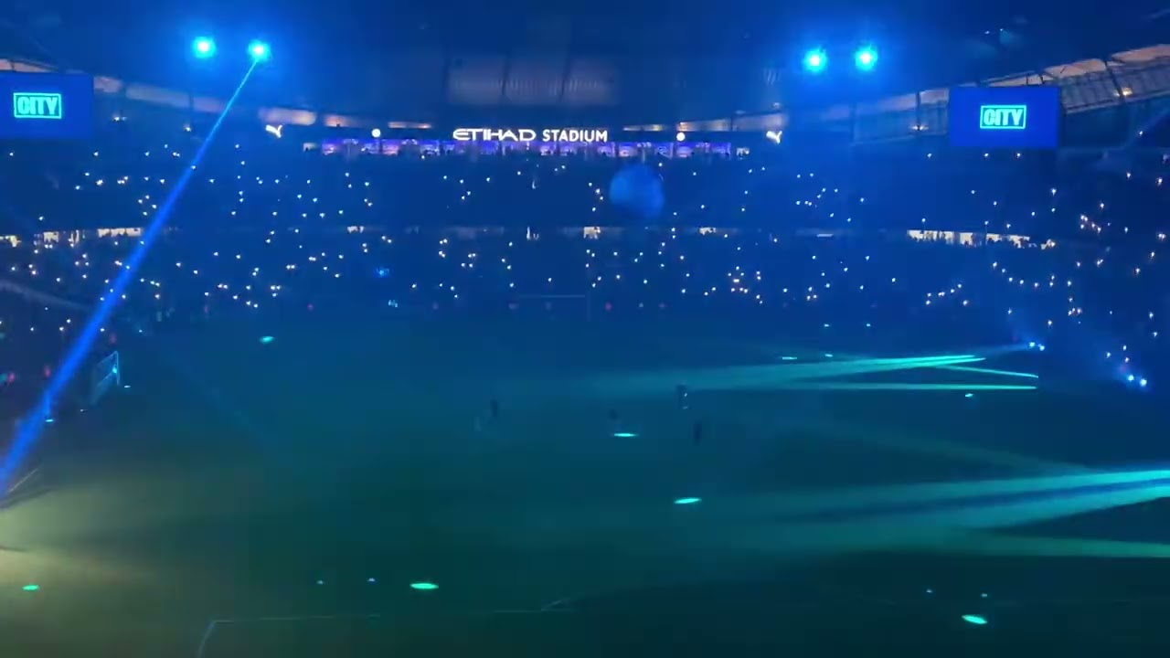Man City light show
