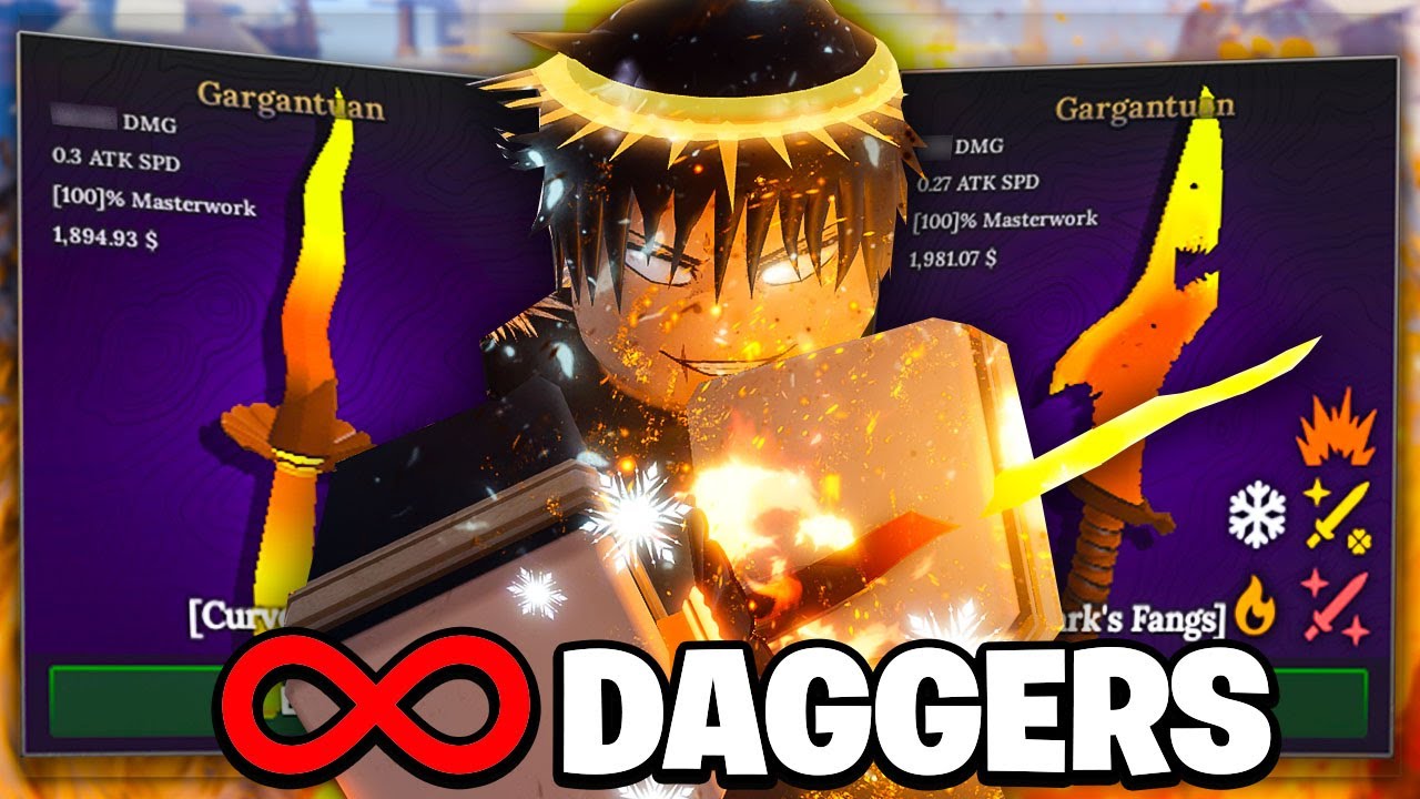 I Used a GLITCH for INFINITE Daggers In The FORGE!