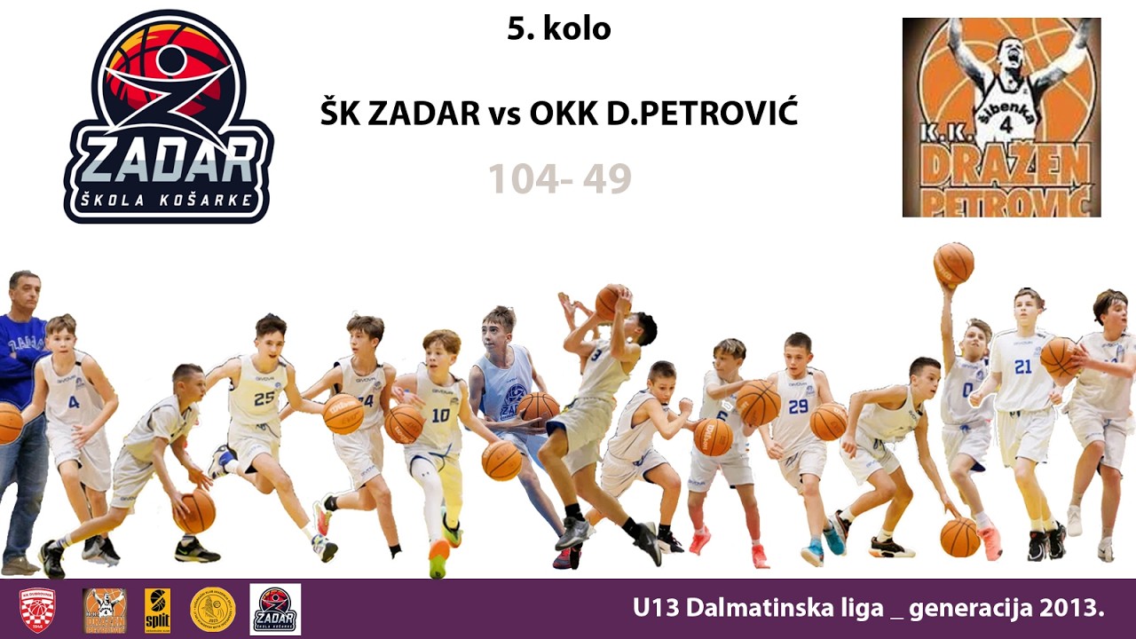 G3   4 kolo   ŠK Zadar U13 vs OKK D Petrovic U13