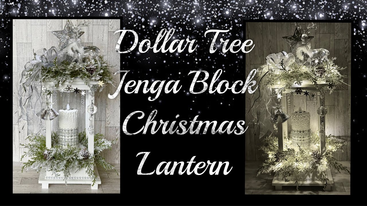 Рождественский фонарь Dollar Tree 🌲 Jenga Block