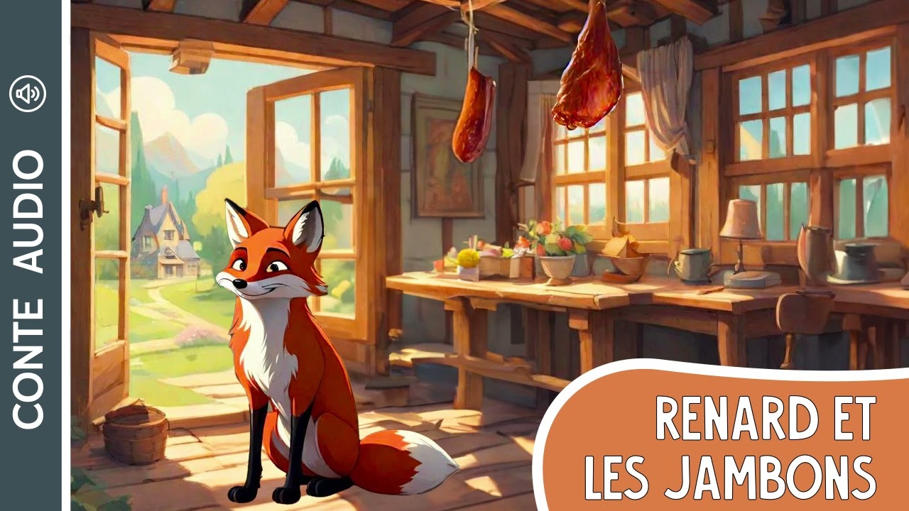 Renard et les jambons [Histoire à écouter pour enfants - 7 min] - Conte et Raconte