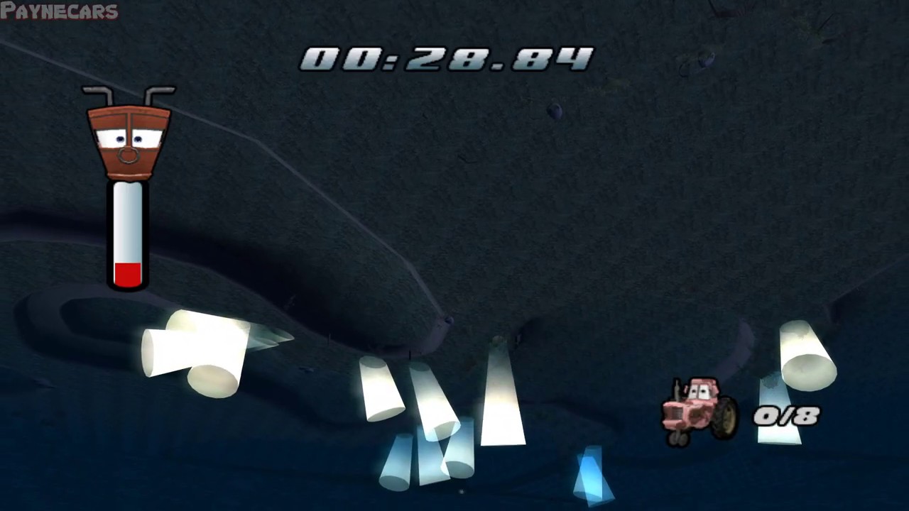 Cars: The Video Game: Out of Bounds Glitch [Tractor Tipping Level 7]