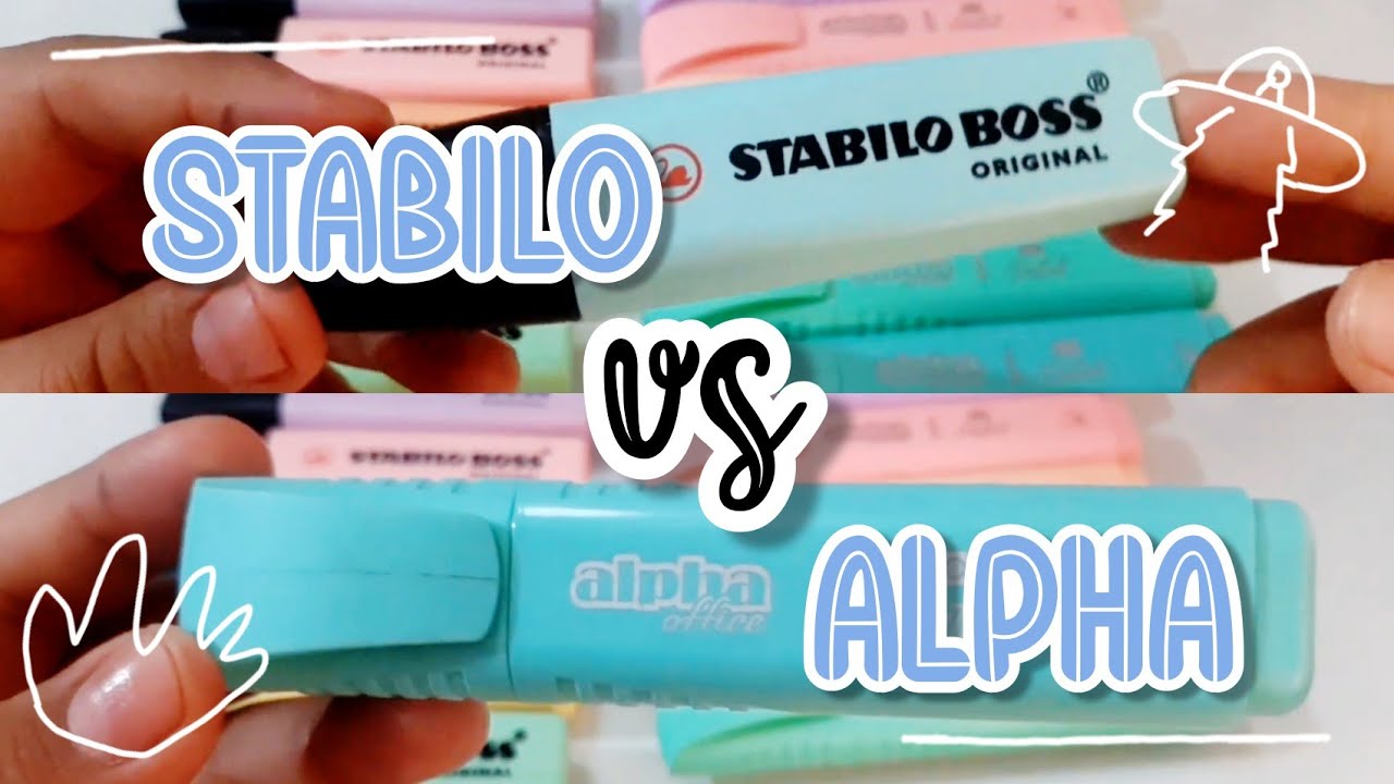Stabilo Boss Vs Alpha Office PASTELES ¿Cuál es mejor?